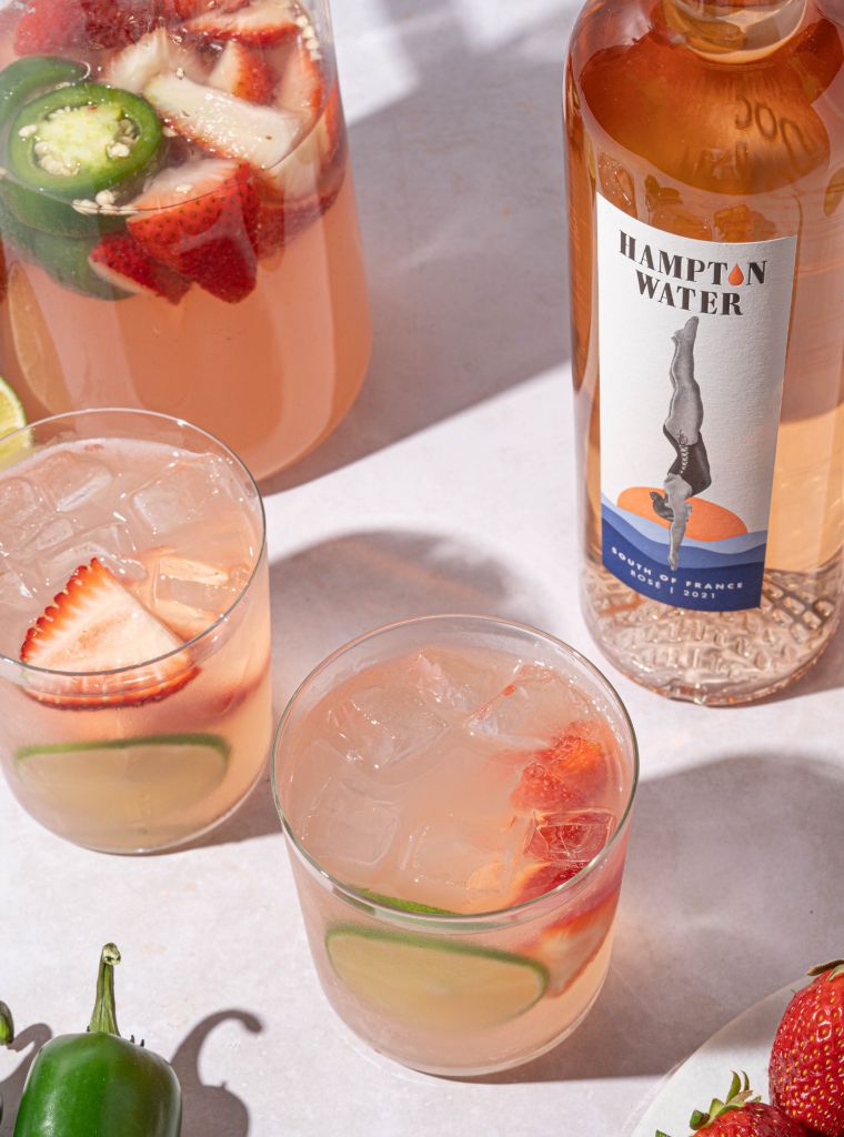 Spicy Strawberry Rosé Smash