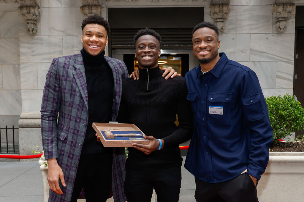 NBA Star Giannis Antetokounmpo Rings Closing Bell