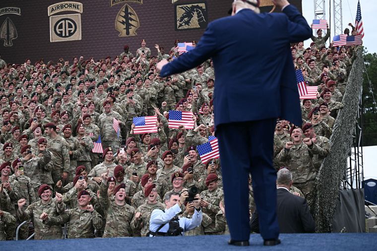 Trump danced for the U.S. military in June.