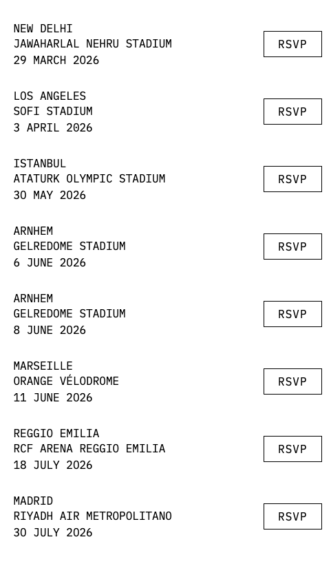 Ye Live Concert 2026 Tour Dates