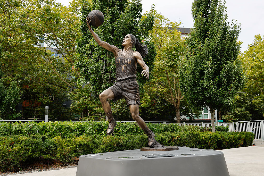 Sue Bird Honored With Statue Outside Of Climate Pledge Arena