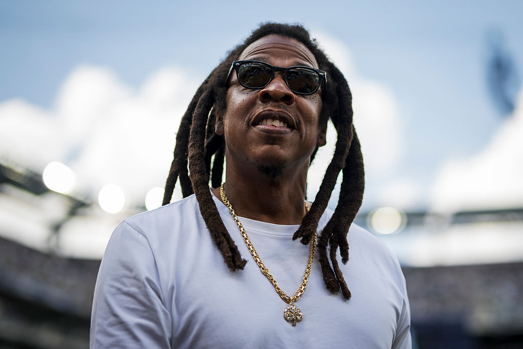 The American rapper Jay-Z (Shawn Corey Carter) looks on