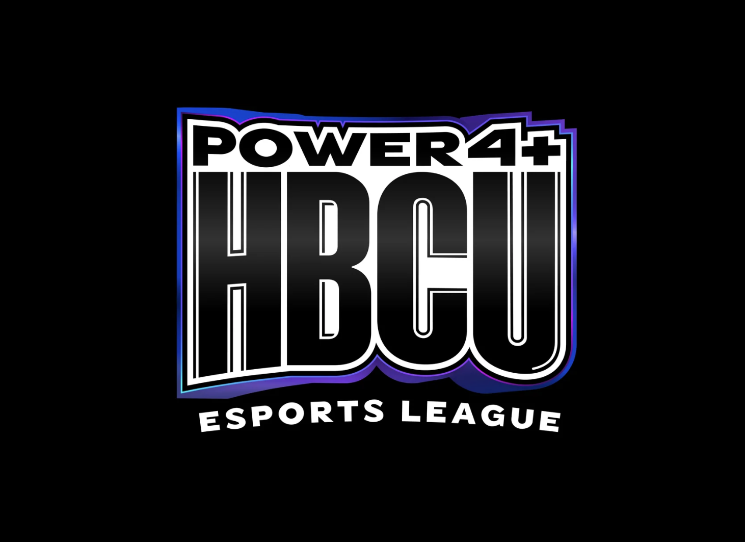 Power4+ HBCU Esports League logo on a black background
