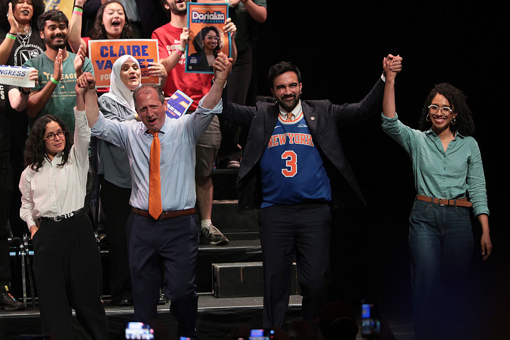 Bernie Sanders And Zohran Mamdani Join Local Candidates For Campaign Rally Ahead Of Primary Election In New York