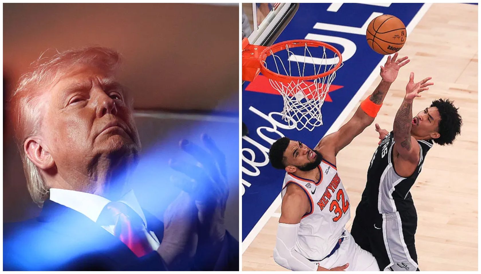 Sleepy President Trump Booed & Blamed For Knicks Game 3 NBA Finals Loss To Spurs