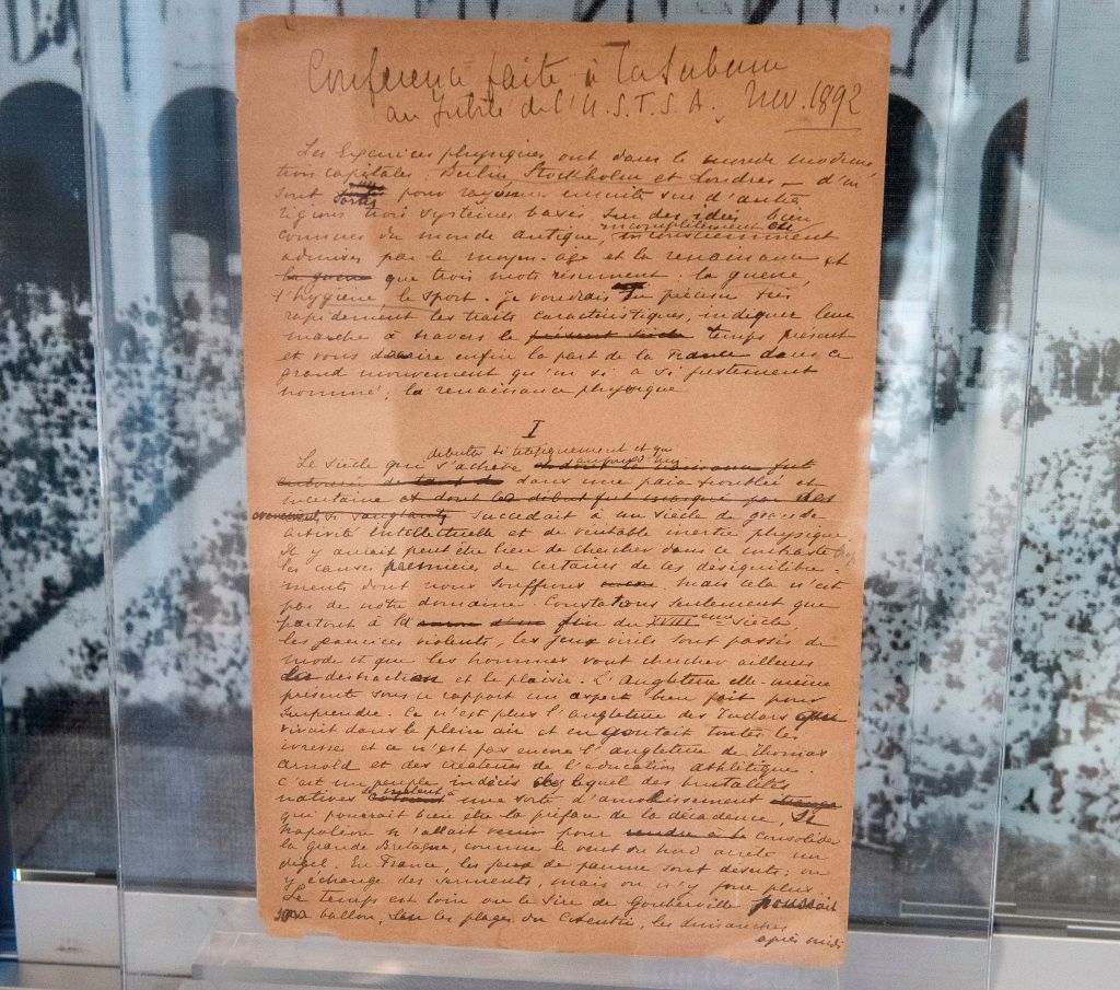 OLY-USA-FRA-COUBERTIN-MANIFESTO