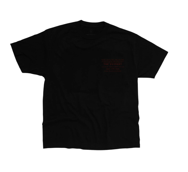 Black t-shirt with "The Asphalt" text in red.