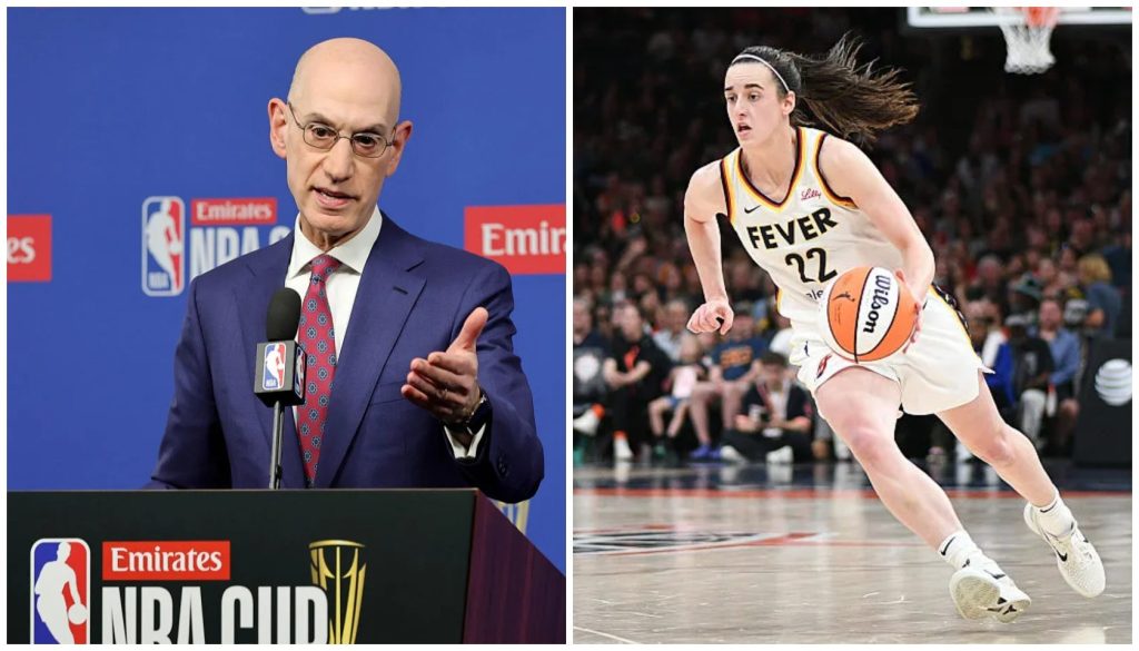 Adam Silver Calls Caitlin Clark A “Political Football” & Says She’s Treated “Incredibly Unfair”