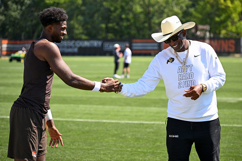 Deion Sanders Visits Shedeur Sanders At Browns Training Camp, Fake Outrage Ensues